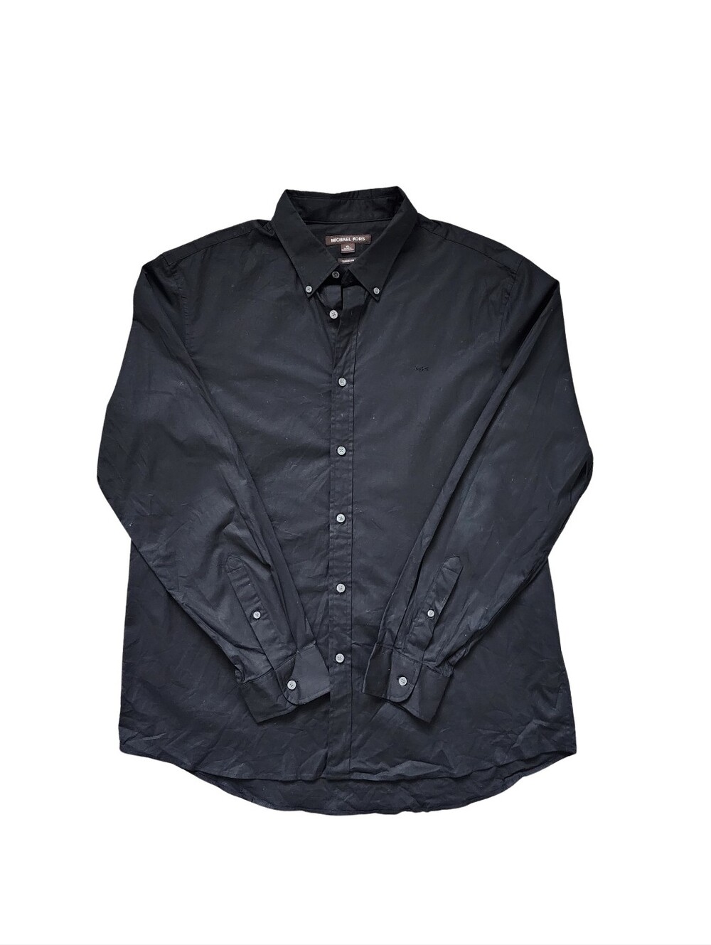 Michael Kors Men's Black Button-Down Classic Fit Shirt